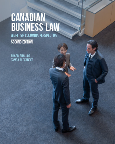 Canadian Business Law: A British Columbia Perspective, 2nd Edition